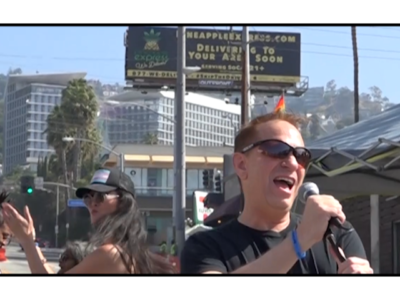 JD Sebastian performs at LA Pride 2019